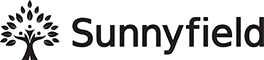 Sunnyfield logo with a stylized tree symbol to the left of the word Sunnyfield.