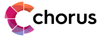 Chorus logo: a colorful segmented circle forming a C next to the word chorus in black text.