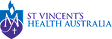 St Vincent's Health Australia logo: blue circular emblem to the left, with the text 'ST VINCENT'S HEALTH AUSTRALIA' to the right.