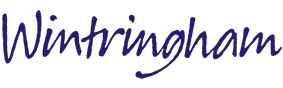 Wintringham logo in blue cursive lettering.