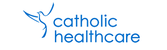 Catholic HealthCare logo with a blue dove and the words 'catholic healthcare'.