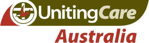 UnitingCare Australia logo: circular emblem with a bird, followed by ‘UnitingCare Australia’ in white on green and ‘Australia’ in red text.