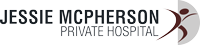 Jessie McPherson Private Hospital logo with a stylized abstract figure on the right.