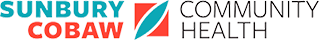 Banner featuring two logos: one for Sunbury and one for Community Health, side by side in a header bar.