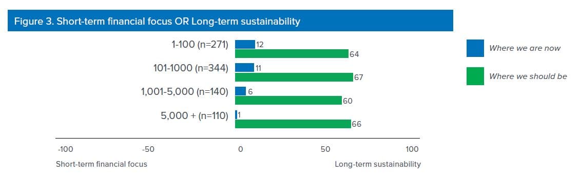 short-term financial focus or long-term sustainability