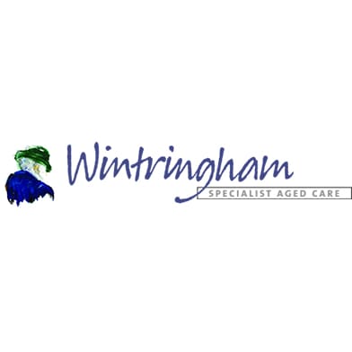 Wintringham Specialist Aged Care logo: blue‑green abstract figure beside the word 'Wintringham' in cursive.